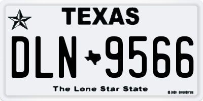 TX license plate DLN9566