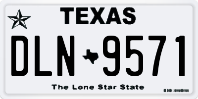 TX license plate DLN9571