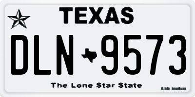 TX license plate DLN9573
