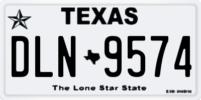 TX license plate DLN9574