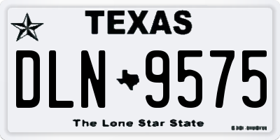 TX license plate DLN9575