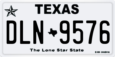 TX license plate DLN9576