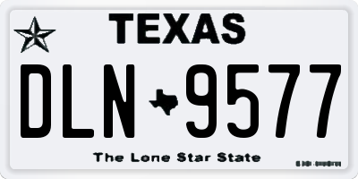 TX license plate DLN9577
