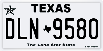 TX license plate DLN9580