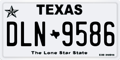 TX license plate DLN9586