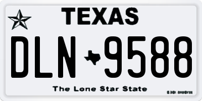 TX license plate DLN9588