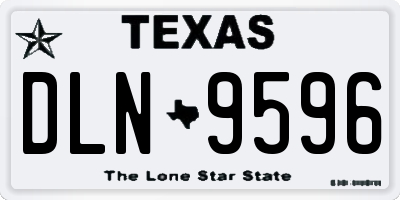 TX license plate DLN9596