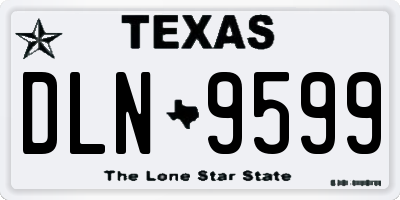 TX license plate DLN9599