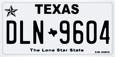 TX license plate DLN9604