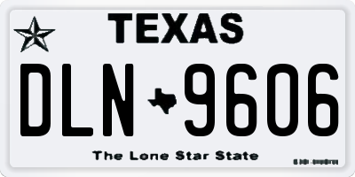 TX license plate DLN9606