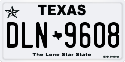 TX license plate DLN9608
