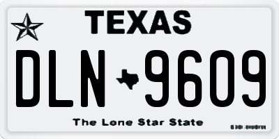 TX license plate DLN9609