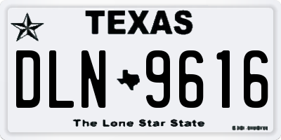 TX license plate DLN9616