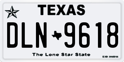 TX license plate DLN9618