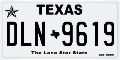 TX license plate DLN9619