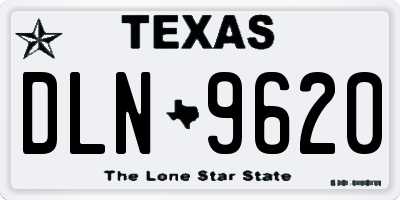TX license plate DLN9620