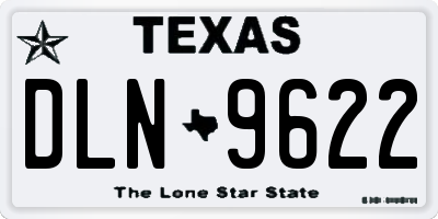 TX license plate DLN9622