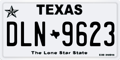 TX license plate DLN9623