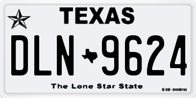 TX license plate DLN9624