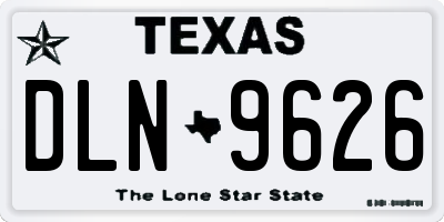 TX license plate DLN9626