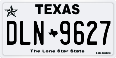 TX license plate DLN9627