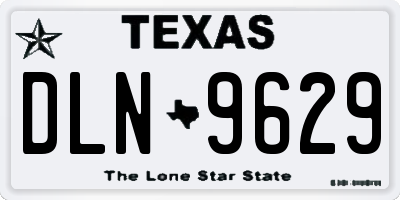 TX license plate DLN9629