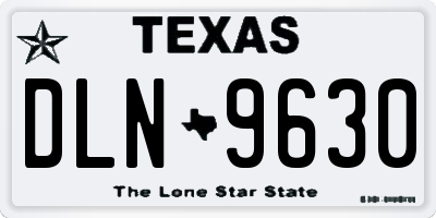 TX license plate DLN9630