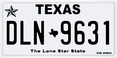 TX license plate DLN9631