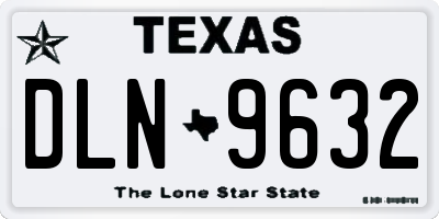 TX license plate DLN9632
