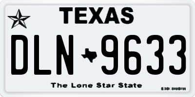 TX license plate DLN9633