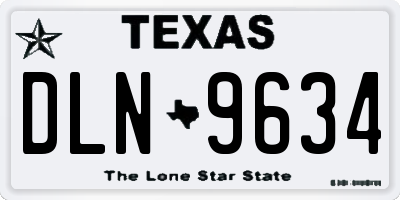 TX license plate DLN9634