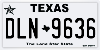 TX license plate DLN9636