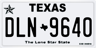 TX license plate DLN9640