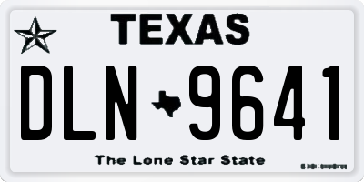 TX license plate DLN9641