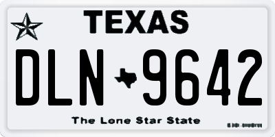 TX license plate DLN9642