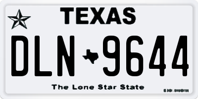 TX license plate DLN9644