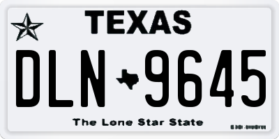 TX license plate DLN9645