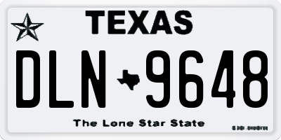 TX license plate DLN9648