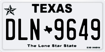 TX license plate DLN9649