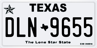 TX license plate DLN9655