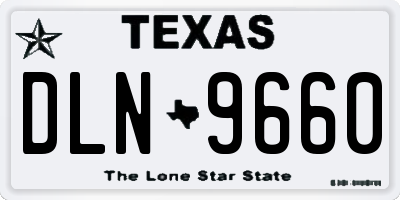 TX license plate DLN9660