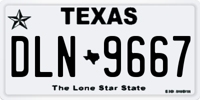 TX license plate DLN9667