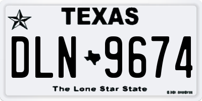 TX license plate DLN9674