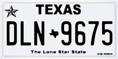 TX license plate DLN9675