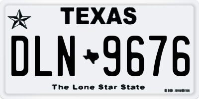 TX license plate DLN9676