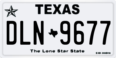 TX license plate DLN9677