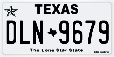 TX license plate DLN9679