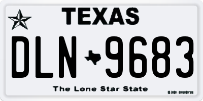 TX license plate DLN9683
