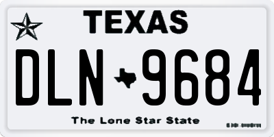 TX license plate DLN9684