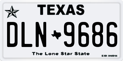 TX license plate DLN9686